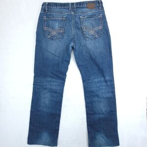 BKE Tyler Straight Men's Blue Denim Medium Wash Jean Size 36L x 32 *Altered*